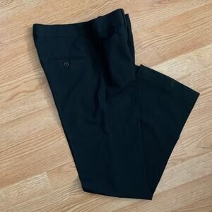 Scullers Men's Black Dress Business Casual Office Flat Front Pants Size 30